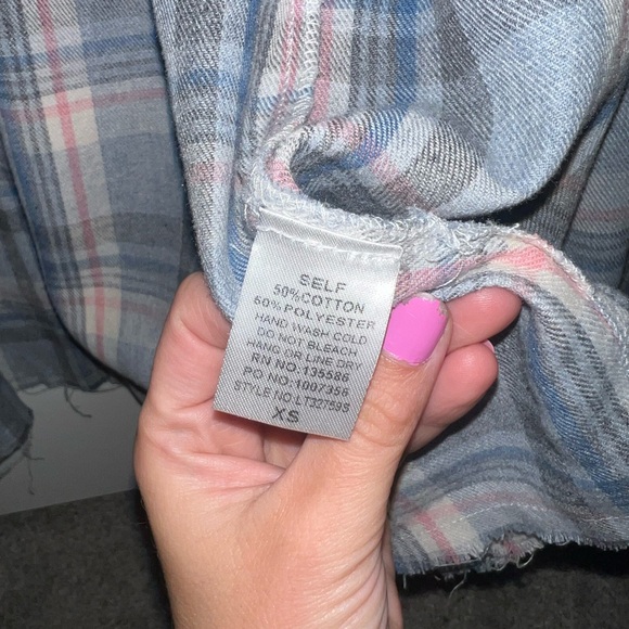 Pink Lily Blue & Pink Plaid Button Up - Picture 9 of 9